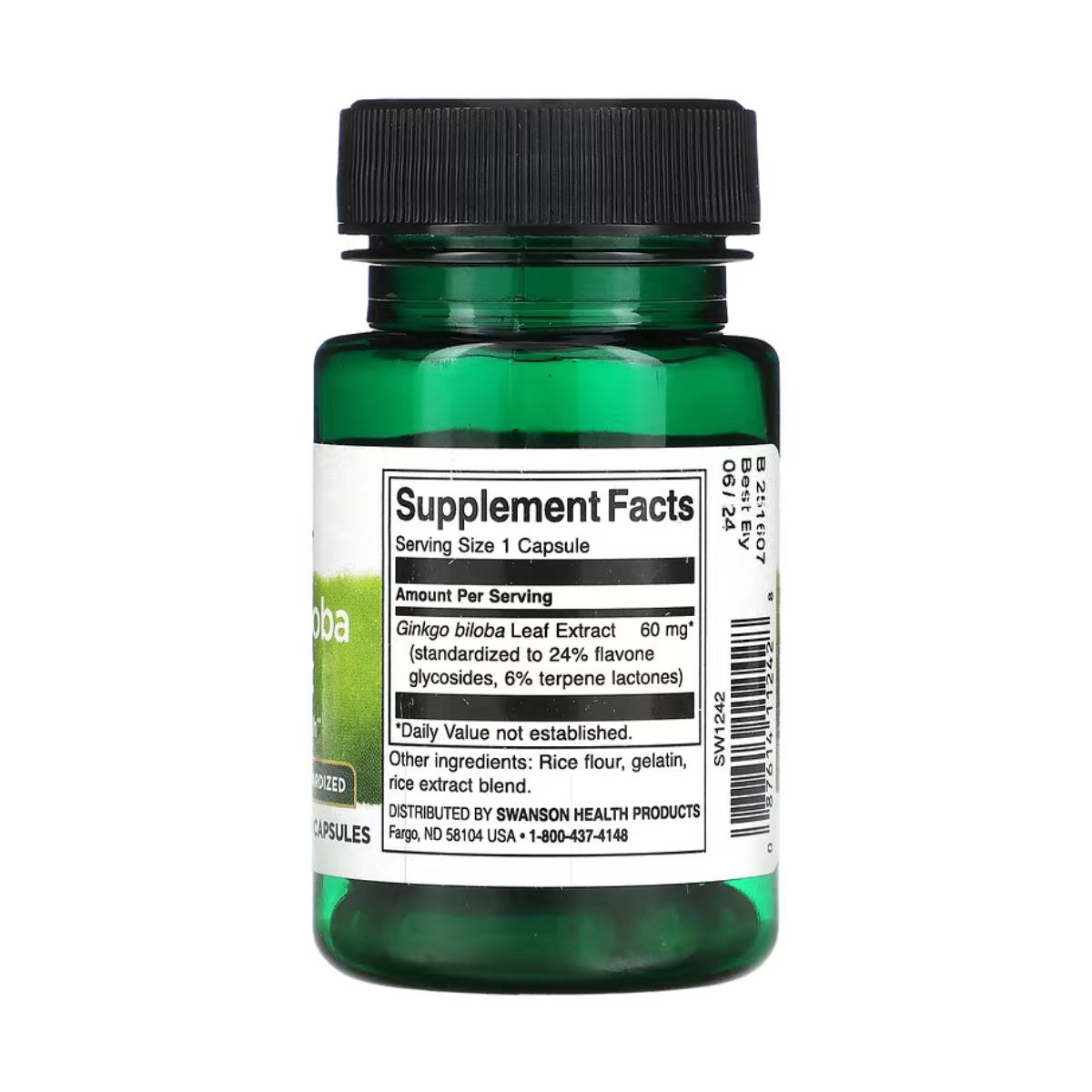 Swanson, Ginkgo Biloba Standardized Extract 60 mg