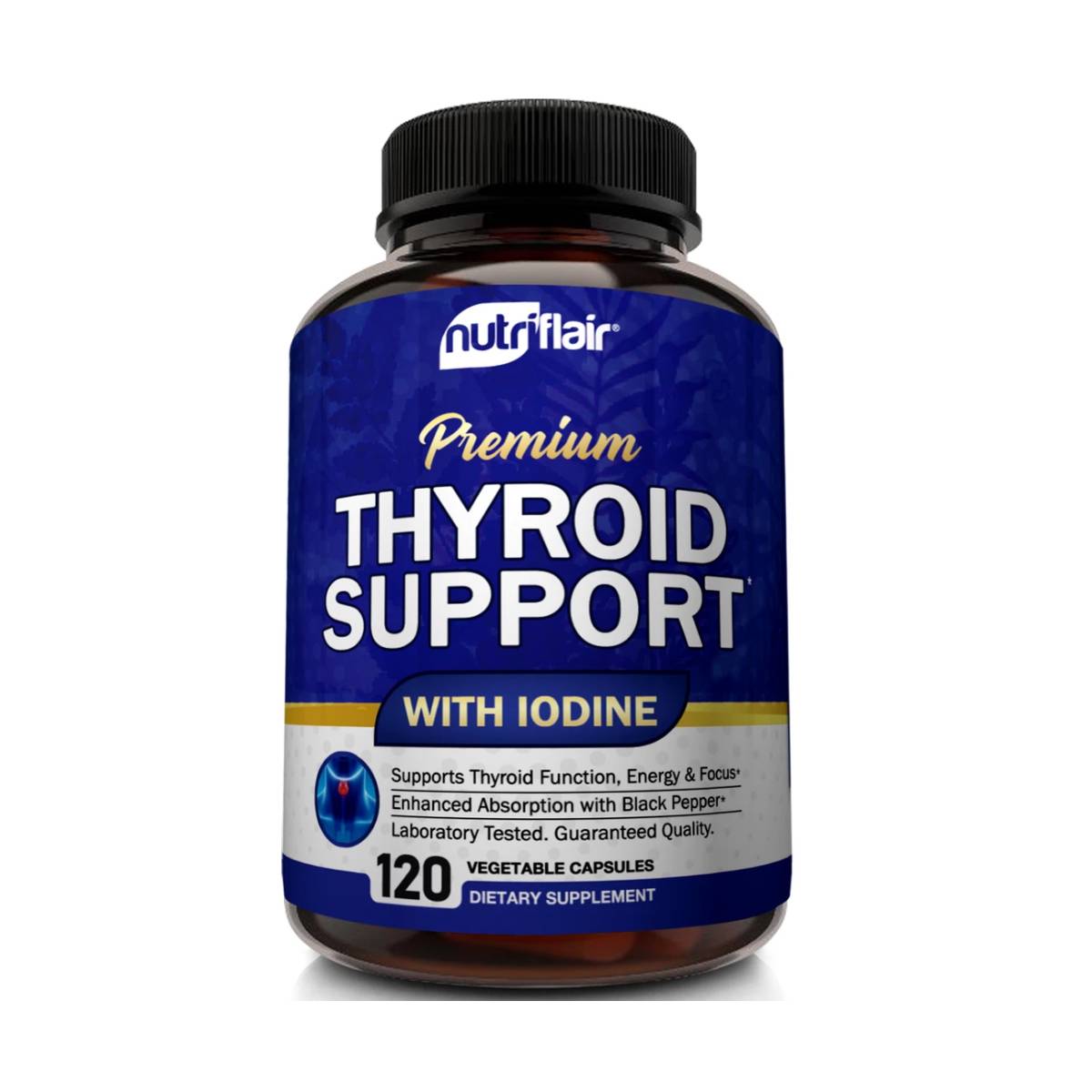 Nutriflair, Thyroid Support with iodine, Nutriflair, Soporte para Tiroides