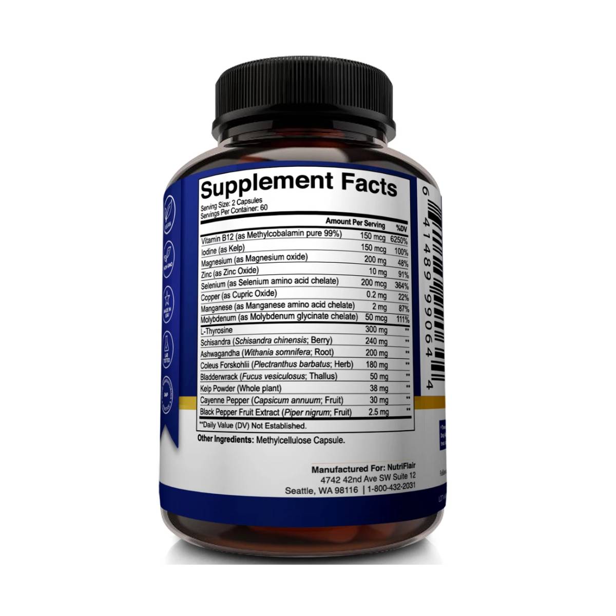 Nutriflair, Thyroid Support with iodine