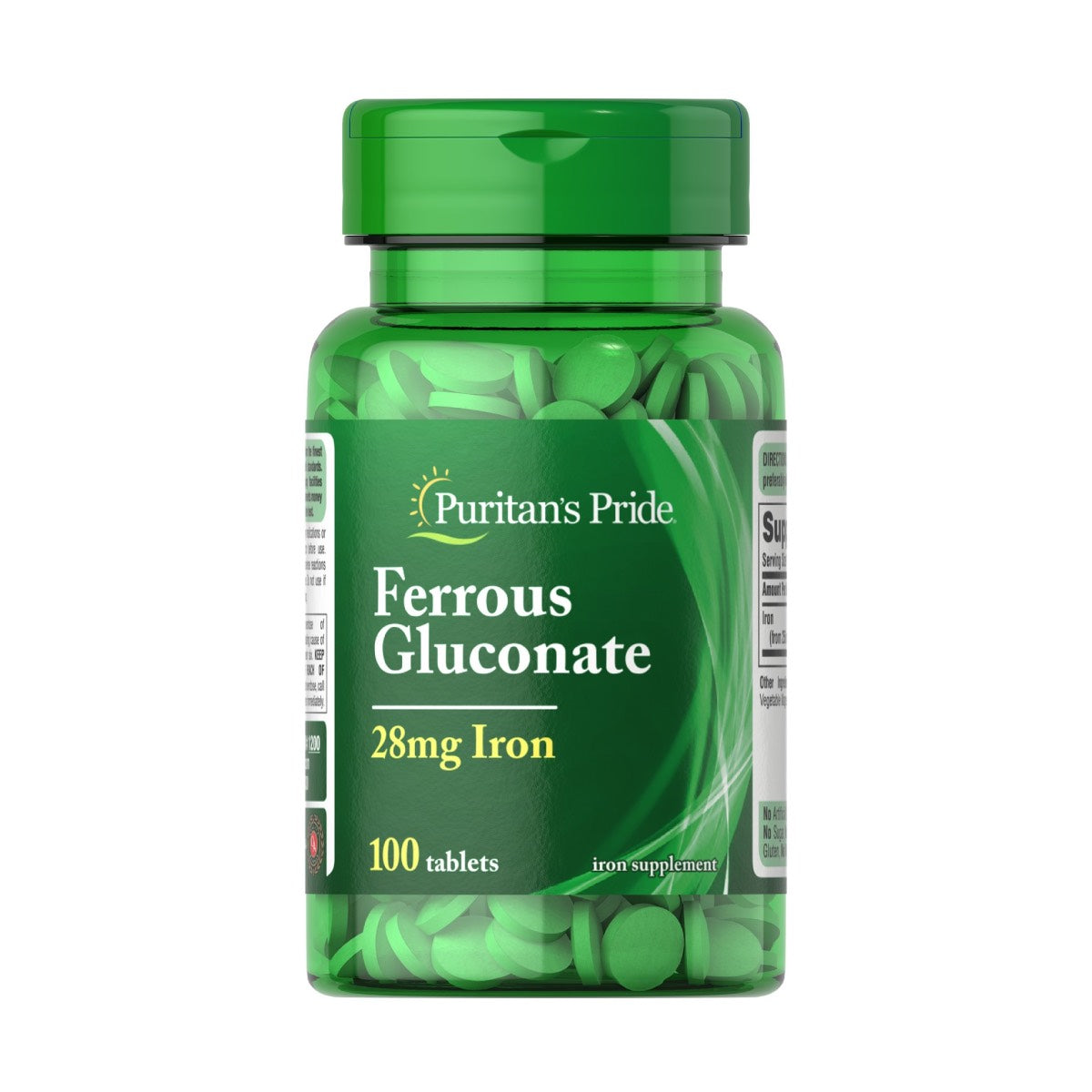 Puritan's Pride, Ferrous Gluconate (28 mg Iron)