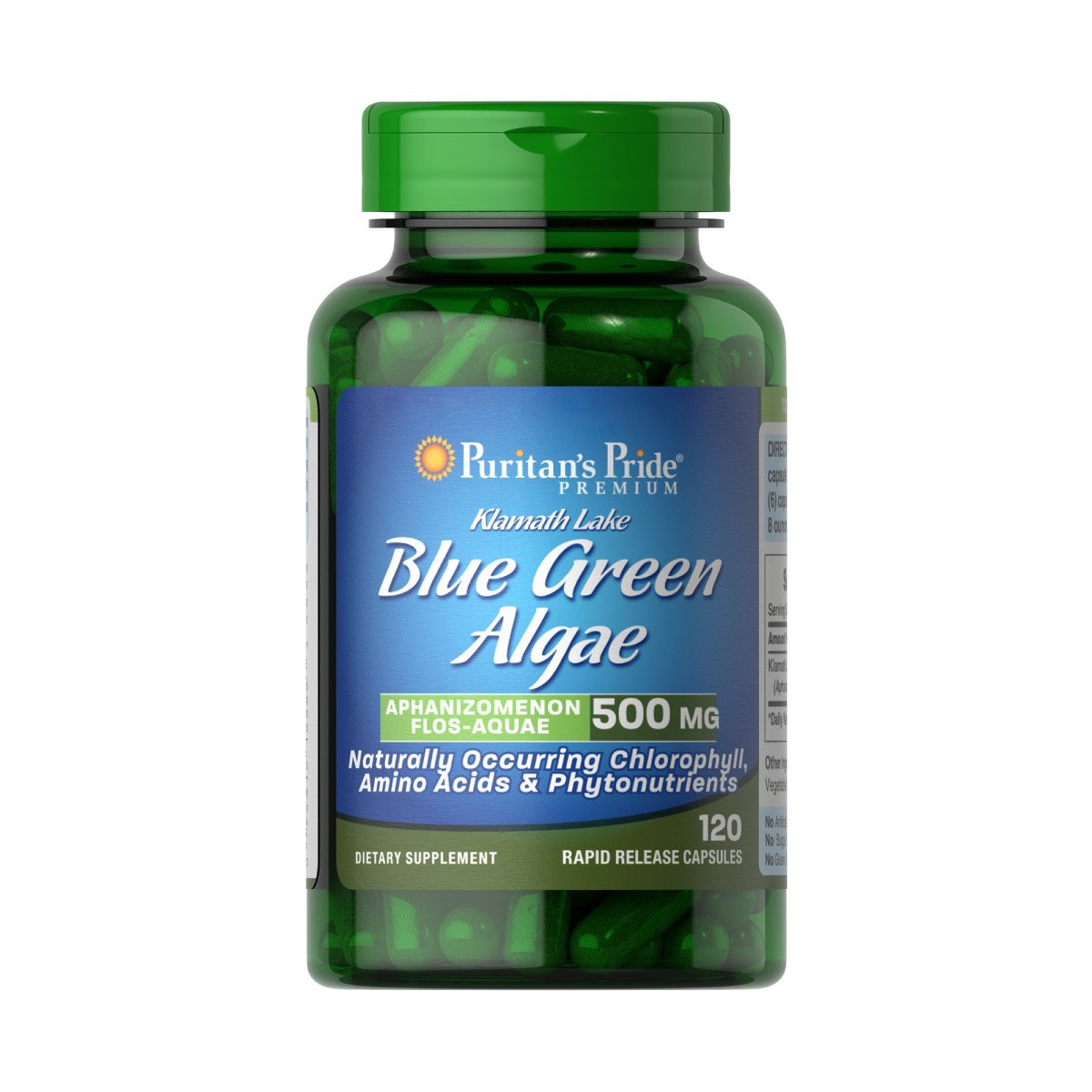 Puritan's Pride, Klamath Lake Blue Green Algae 500 mg