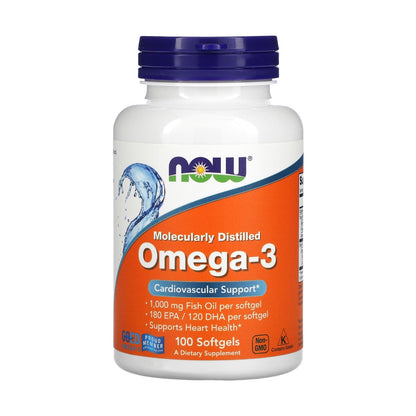 NOW Foods, Omega 3 1000 mg Fish Oil 180 EPA/120 DHA